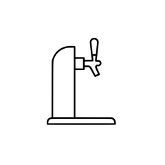 Beer tap outline icon for International Beer Day celebration  
