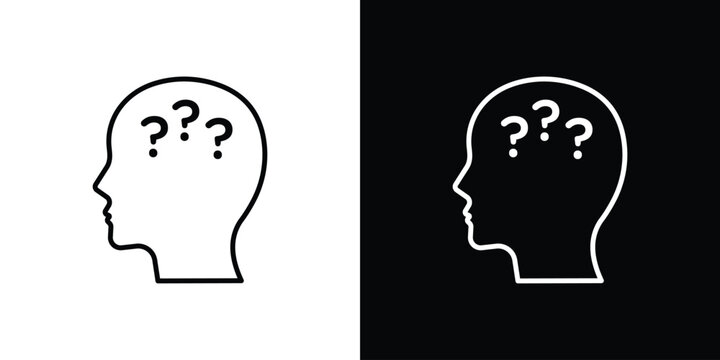 Curious human icon website stock illustration. stroke symbols