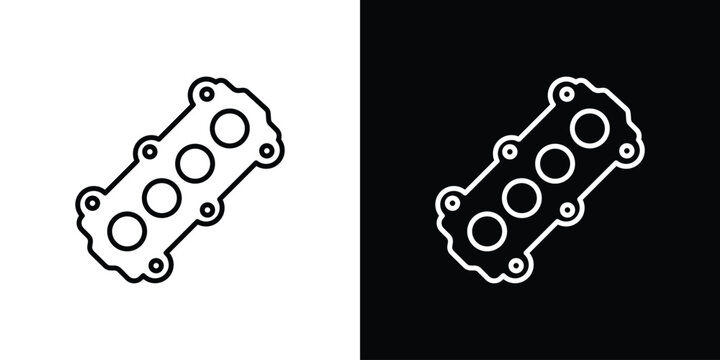 Car gasket icon website stock illustration. stroke symbols
