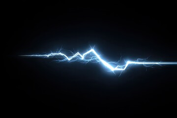 Abstract lightning bolt, horizontal