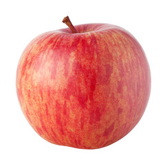 One red apple fruit isolated on white background