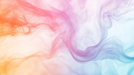 Obraz premium Abstract colorful smoke swirls on white background.