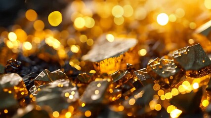 gold nuggets with bokeh lights
- Powered by Adobe