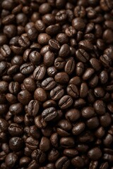Fototapeta premium Macro Coffee Beans with Rich Texture