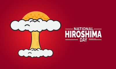 Hiroshima Day remembrance background, peace and antiwar concept, use for banner, poster, card, and memorial design