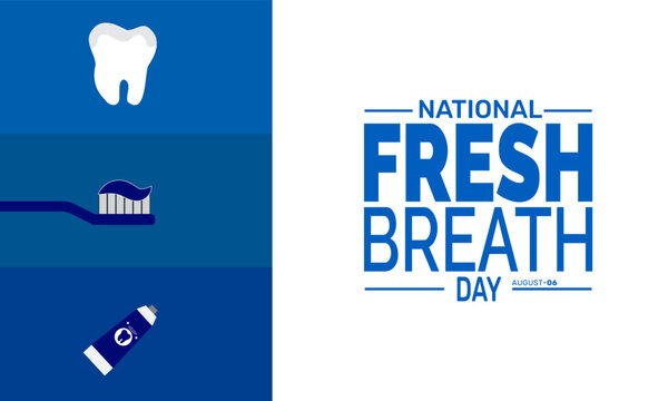 National Fresh Breath Day background template, oral hygiene and dental care concept, use for banner, flyer, card, and health promotion design