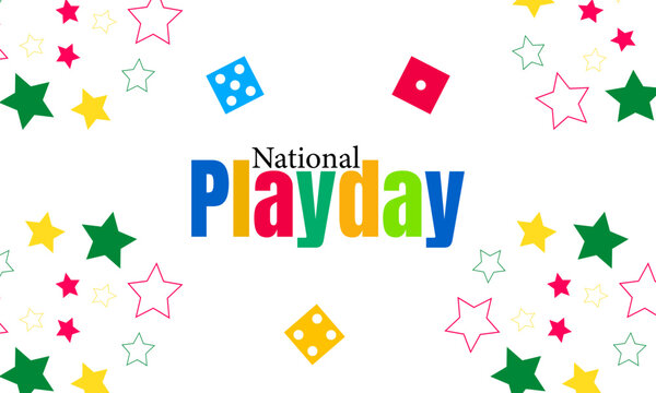 Playday Background template, happy childhood  playing joyful moment and family fun and sports day, suitable for print and digital use