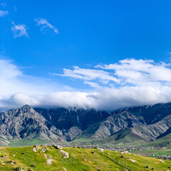 Fototapeta premium Mountain range in Tajikistan and Uzbekistan, Zarafshan range