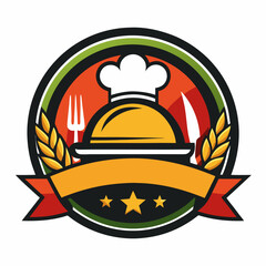 Set of Restaurant menu and bar labels with unique shapes and text designs as well as utensils and drinkware