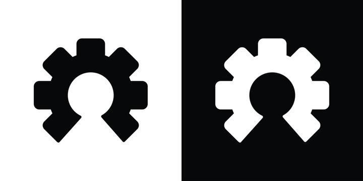 Open source icon. Black and white silhouette. Icon vector