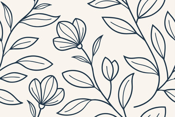 Delicate Floral Branches botanical leaves