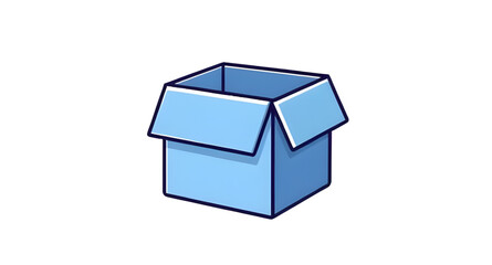 box, icon, vector, simple, outline, minimal, cardboard box, package, container, square shape, delivery symbol, shipping box, flat design, line art, commerce icon, storage box, parcel symbol, clean des