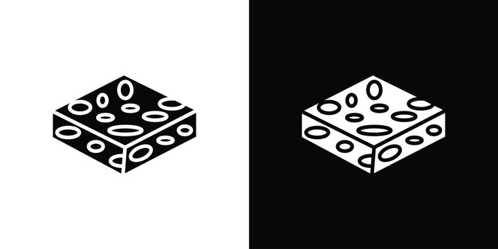 Halva icon. Black and white silhouette. Icon vector