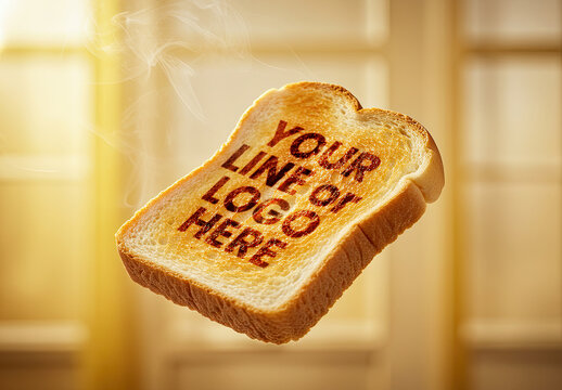 Burn Effect on Toast Mockup