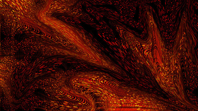 Fiery Abstract Swirl Liquid Metal Texture