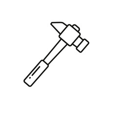 Adjustable wrench icon in minimalist design on white background  
