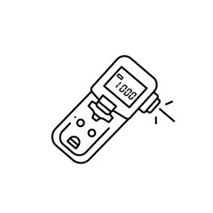 Laser Distance Meter Icon. Line Measuring Tool Vector