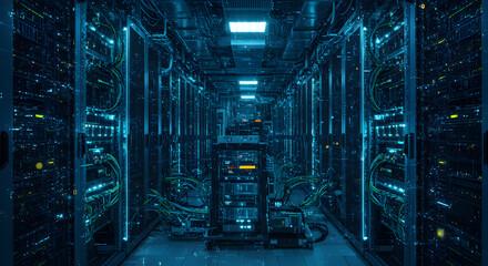 Immersive Digital Data Center: A Glimpse into the Heart of the Internet's Infrastructure