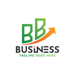 BB Finance Logo. Letter BB Logo Business Success. BB Growth Arrow Financial Success Logo Design