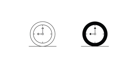 clock set icon with white background vector stock illustration