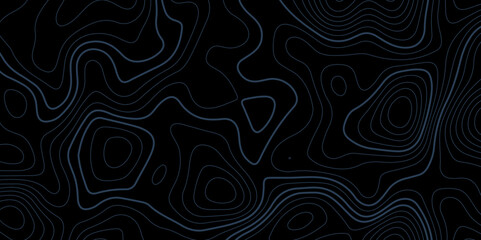 A dark,abstract topographic map or contour line pattern, with thin, faint blue lines forming a complex,undulating design against a solid black background,creating a mysterious and technical aesthetic,