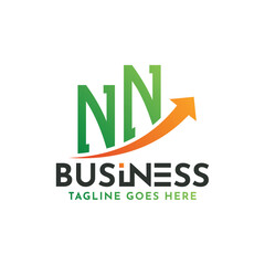 Fototapeta premium NN Finance Logo. Letter NN Logo Business Success. NN Growth Arrow Financial Success Logo Design