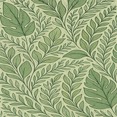 Dark green tropical leaves with dense lush foliage and moody lighting for botanical photography and design.