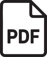 PDF File  icon vector illustration isolated On Transparent Background