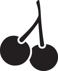 Cherry fruit vector illustration on white background