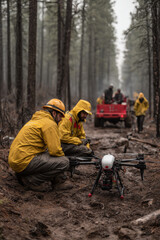 drones equipped with advanced technology are actively extinguishing raging wildfires showcasing their crucial role