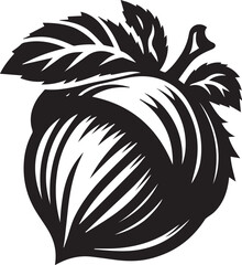 Sweet chestnut Vector illustration.