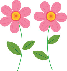 An Artistic Garden View: Colorful Summer Flowers Blooming Beautifully on a Minimal White Canvas