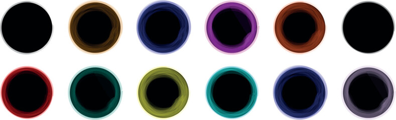 Vibrant Abstract Circle Clip Art Collection for Posters, Greeting Cards, Labels, and More Creative Projects
