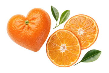 heart shaped orange fruit PNG Image