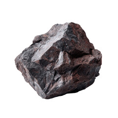 Obraz premium Close-up of a dark, irregular-shaped rock. Jagged edges and surface texture