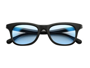Fototapeta premium Modern black sunglasses with a touch of blue, offering both style and sun protection isolated on transparent background