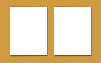 Minimal double pane window icon in white and brown tones, isolated on dark golden background, ideal for architecture symbols, floor plan design, or home construction visuals