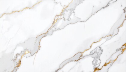 White Marble Surface with Golden Veins and Luxurious Texture Showing Natural Patterns and Elegant Design