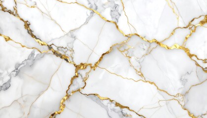 White Marble Texture with Gold Veins Luxurious Background Showing Elegant Pattern and Surface