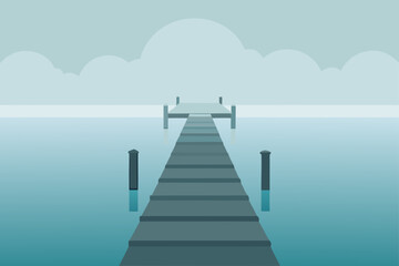 Obraz premium pier on the sea