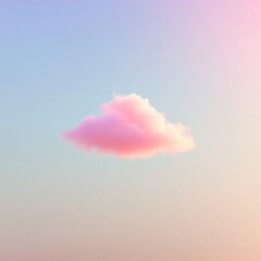 Dreamy Pink Cloud in a Pastel Sky