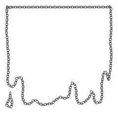 シルバーチェーンの手描きメルトシルエットイラスト