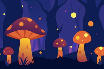 mushrooms in the woods