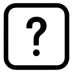 Vector icon of question mark in square