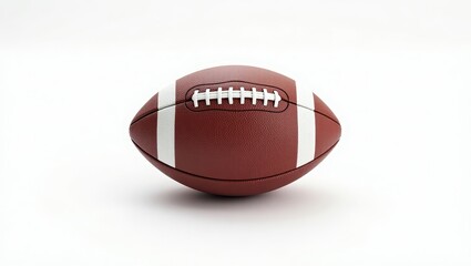 Fototapeta premium Close-up of a brown leather american football.