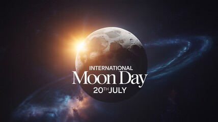 International Moon Day, High-resolution moon image for astronomy and International Moon Day theme.