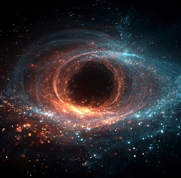 Hyperrealistic Glowing Particle Infinity Symbol with Color Spectrum, Neon Energy Loop on Dark Background, Abstract Sci-Fi Light Effect