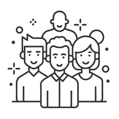 Family Relationship Icons - Classic Line Series.
