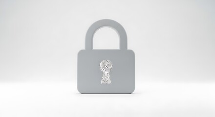 Fototapeta premium Cyber Security: Padlock with Circuit Board Keyhole (AI Generated)