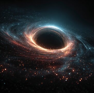 Hyperrealistic Glowing Particle Infinity Symbol with Color Spectrum, Neon Energy Loop on Dark Background, Abstract Sci-Fi Light Effect